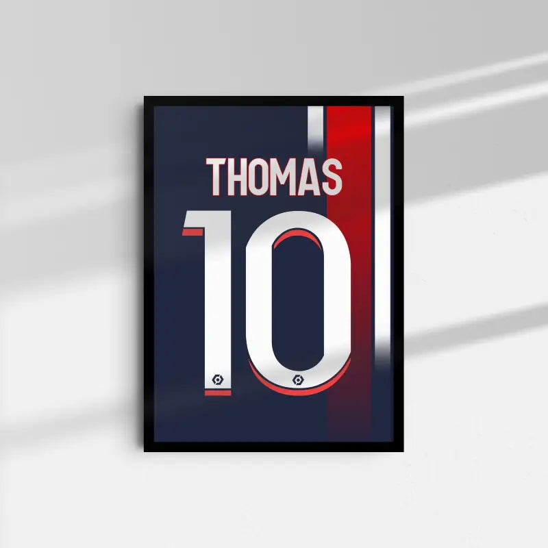 Affiche PSG Domicile 2023-2024 – Affiche encadrée personnalisée - Cadre Perso