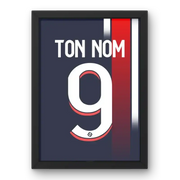 Affiche PSG Domicile 2023-2024 – Affiche encadrée personnalisée - Cadre Perso