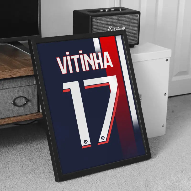 Affiche PSG Domicile 2023-2024 – Affiche encadrée personnalisée - Cadre Perso