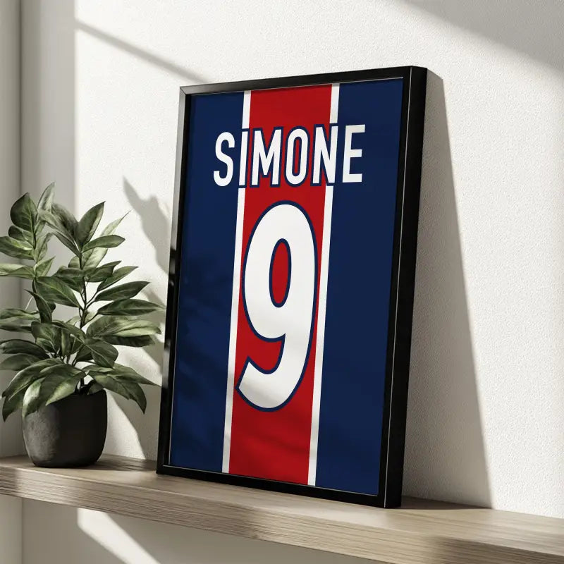 Affiche PSG Rétro 1997-1998 – Affiche encadrée personnalisée - Cadre Perso