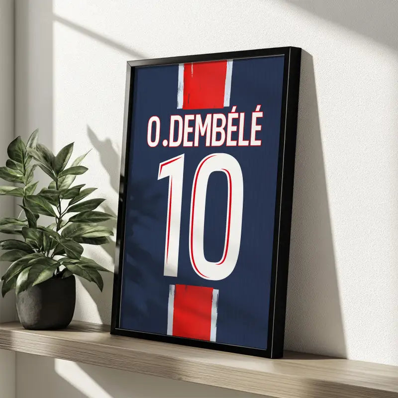 Affiche PSG Domicile 2024-2025 – Affiche encadrée personnalisée - Cadre Perso
