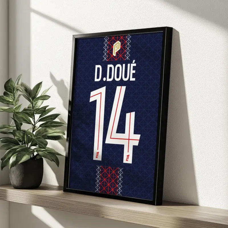 Affiche PSG Domicile 2025-2026 – Affiche encadrée personnalisée - Cadre Perso