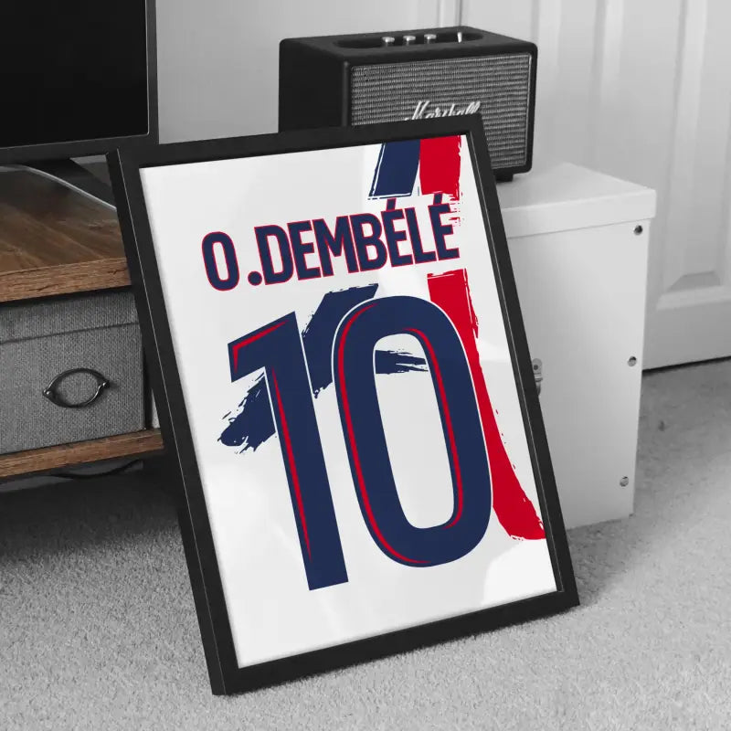 Affiche PSG Extérieur 2024-2026 – Affiche encadrée personnalisée - Cadre Perso