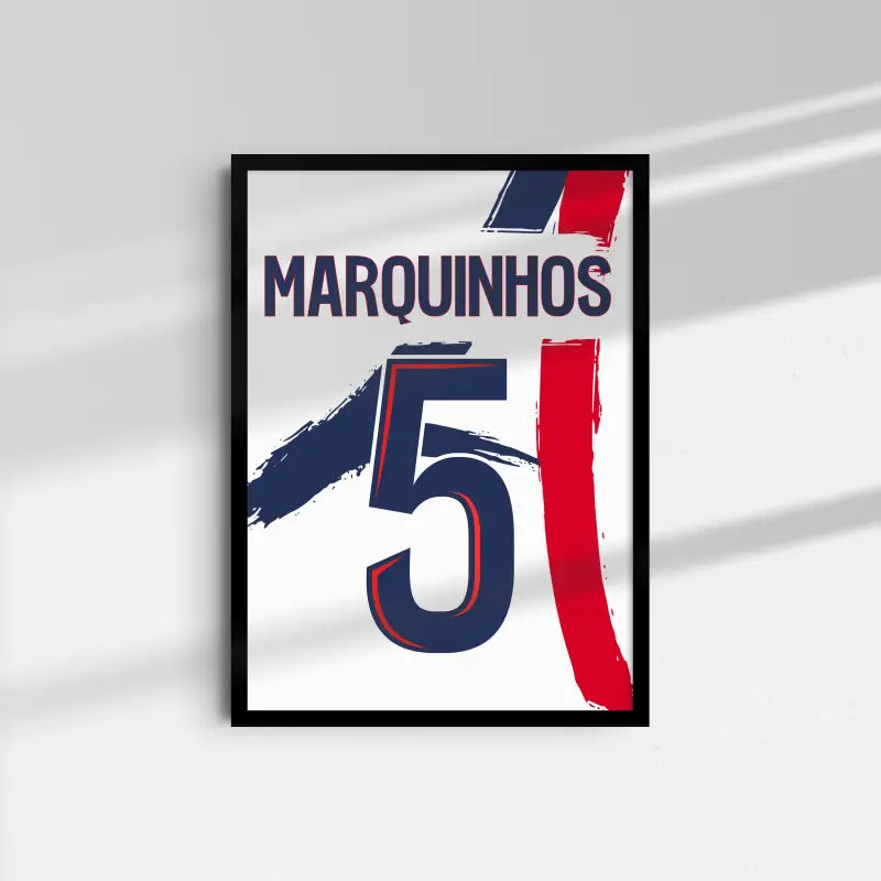 Affiche PSG Extérieur 2024-2026 – Affiche encadrée personnalisée - Cadre Perso