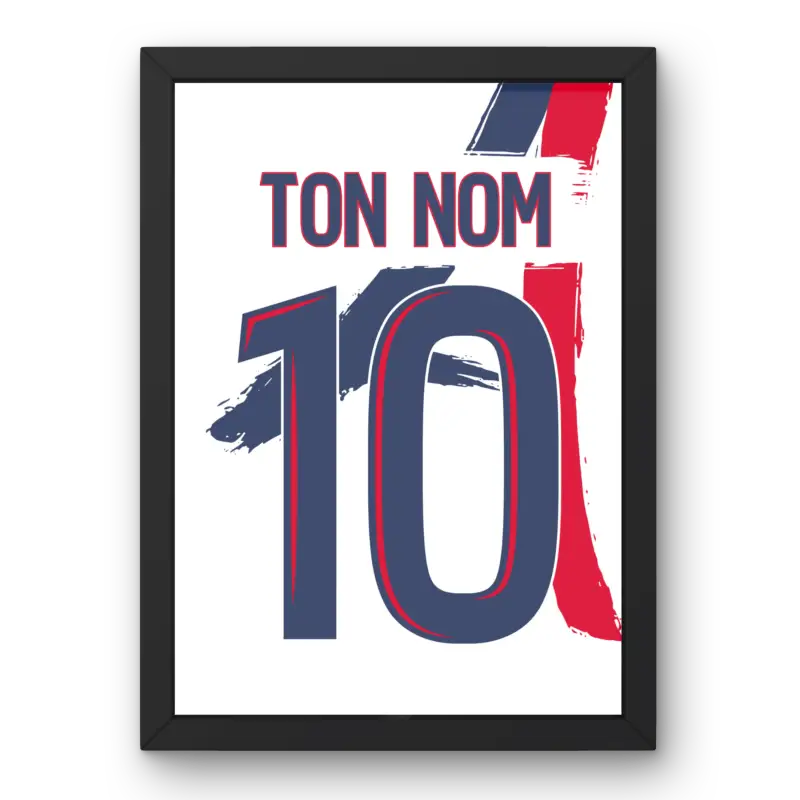 Affiche PSG Extérieur 2024-2026 – Affiche encadrée personnalisée - Cadre Perso