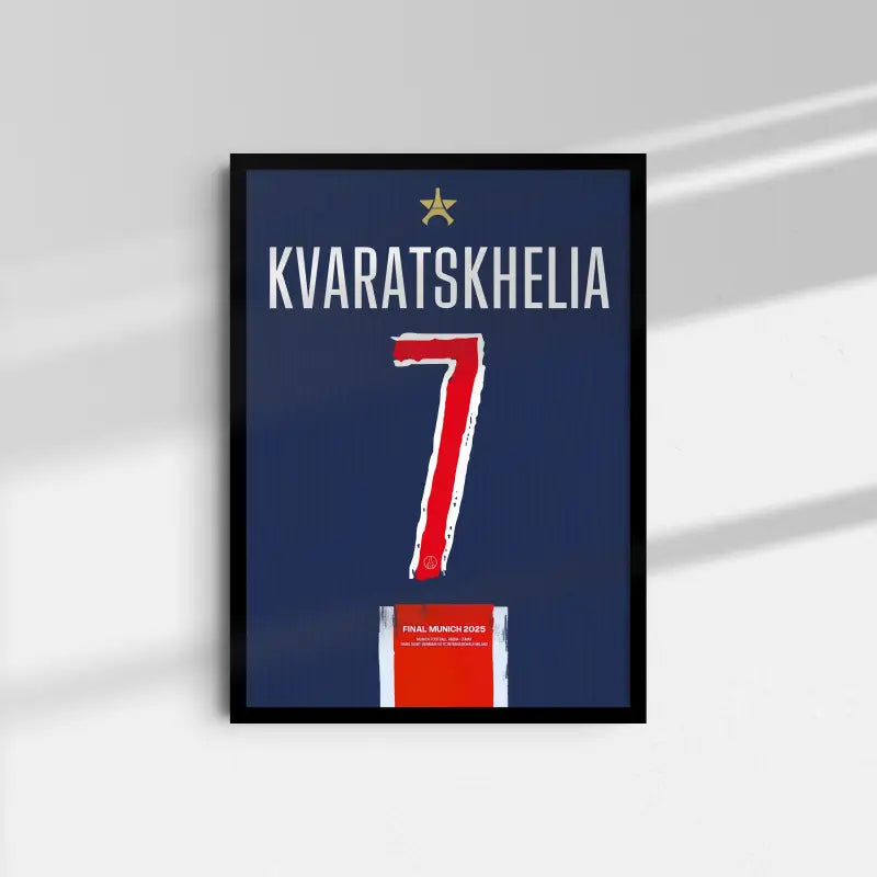 Affiche PSG Domicile 24/25 - Édition Champions LDC 2025 – Affiche encadrée personnalisée - Cadre Perso