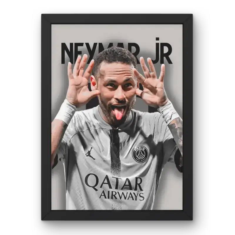 Affiche Neymar PSG - La Magie Brésilienne – Affiche encadrée personnalisée - Cadre Perso