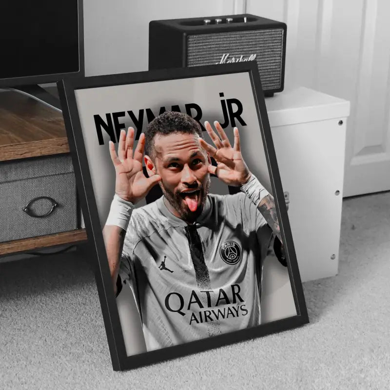 Affiche Neymar PSG - La Magie Brésilienne – Affiche encadrée personnalisée - Cadre Perso