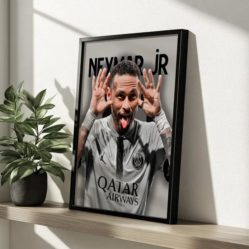 Affiche Neymar PSG - La Magie Brésilienne – Affiche encadrée personnalisée - Cadre Perso