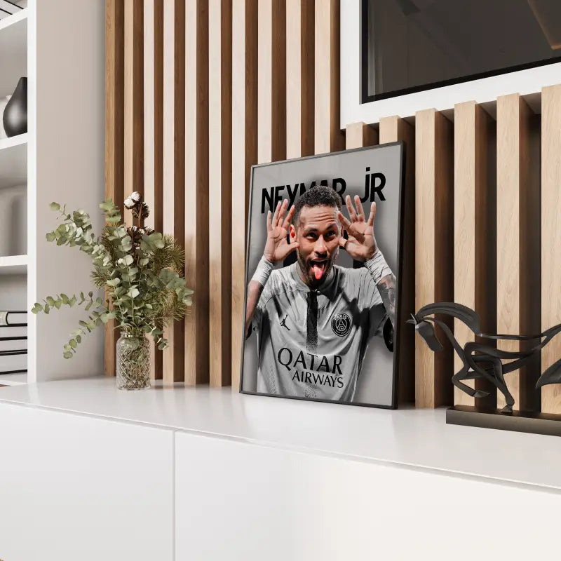 Affiche Neymar PSG - La Magie Brésilienne – Affiche encadrée personnalisée - Cadre Perso