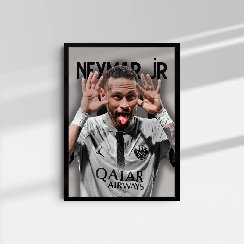 Affiche Neymar PSG - La Magie Brésilienne – Affiche encadrée personnalisée - Cadre Perso