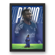 Affiche Pacho - Paris Saint-Germain – Affiche encadrée personnalisée - Cadre Perso