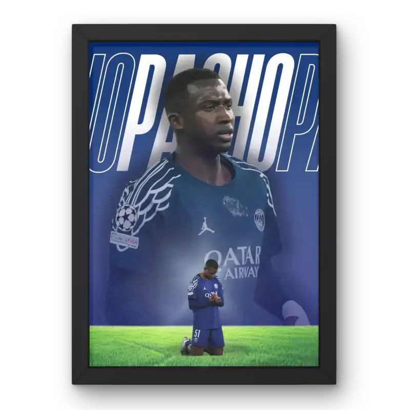 Affiche Pacho - Paris Saint-Germain – Affiche encadrée personnalisée - Cadre Perso
