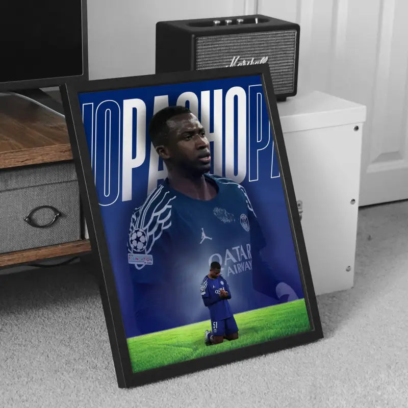 Affiche Pacho - Paris Saint-Germain – Affiche encadrée personnalisée - Cadre Perso