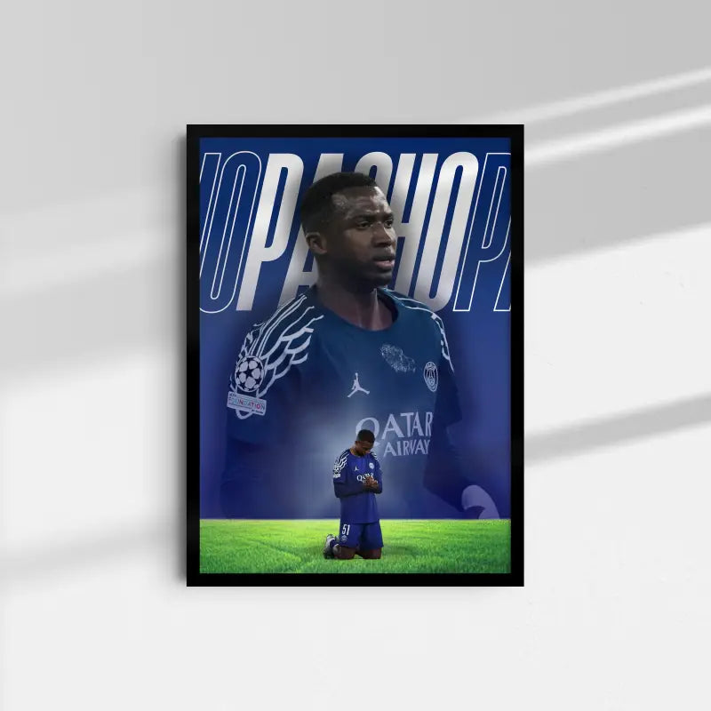 Affiche Pacho - Paris Saint-Germain – Affiche encadrée personnalisée - Cadre Perso