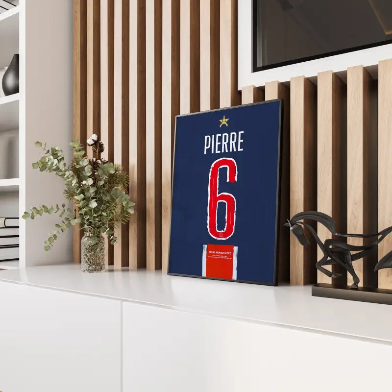 Affiche PSG Domicile 24/25 - Édition Champions LDC 2025 – Affiche encadrée personnalisée - Cadre Perso