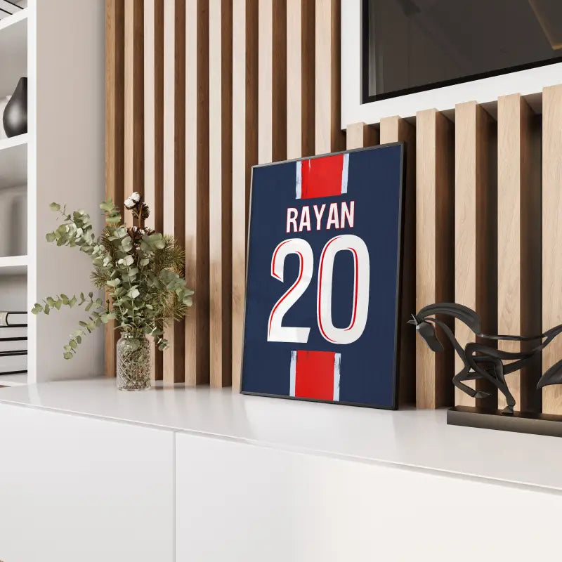 Affiche PSG Domicile 2024-2025 – Affiche encadrée personnalisée - Cadre Perso