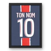 Affiche PSG Domicile 2024-2025 – Affiche encadrée personnalisée - Cadre Perso