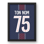 Affiche PSG Domicile 2025-2026 – Affiche encadrée personnalisée - Cadre Perso