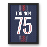 Affiche PSG Domicile 2025-2026 – Affiche encadrée personnalisée - Cadre Perso