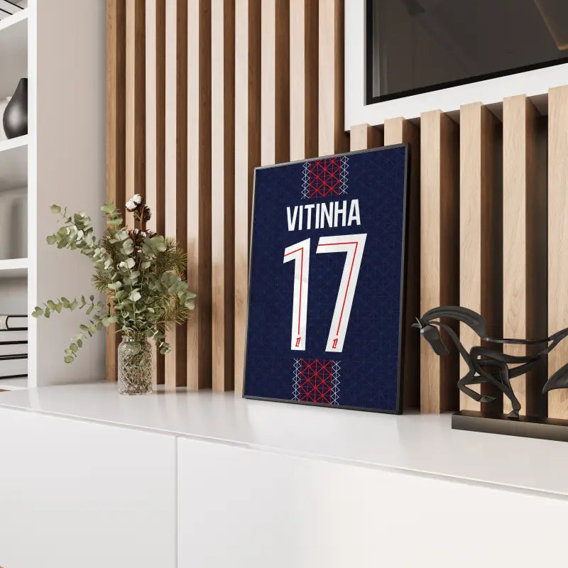 Affiche PSG Domicile 2025-2026 – Affiche encadrée personnalisée - Cadre Perso
