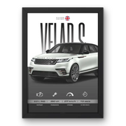 Affiche Range Rover Velar S – Affiche encadrée personnalisée - Cadre Perso