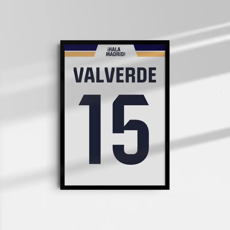 Affiche Real Madrid Domicile 2023-2024 – Affiche encadrée personnalisée - Cadre Perso