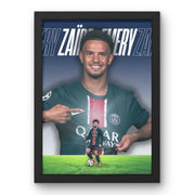 Affiche Zaïre-Emery - PSG – Affiche encadrée personnalisée - Cadre Perso