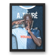 Affiche Abdoulaye Touré - Le Havre | Le Milieu de Terrain Déterminé – Affiche encadrée personnalisée - Cadre Perso