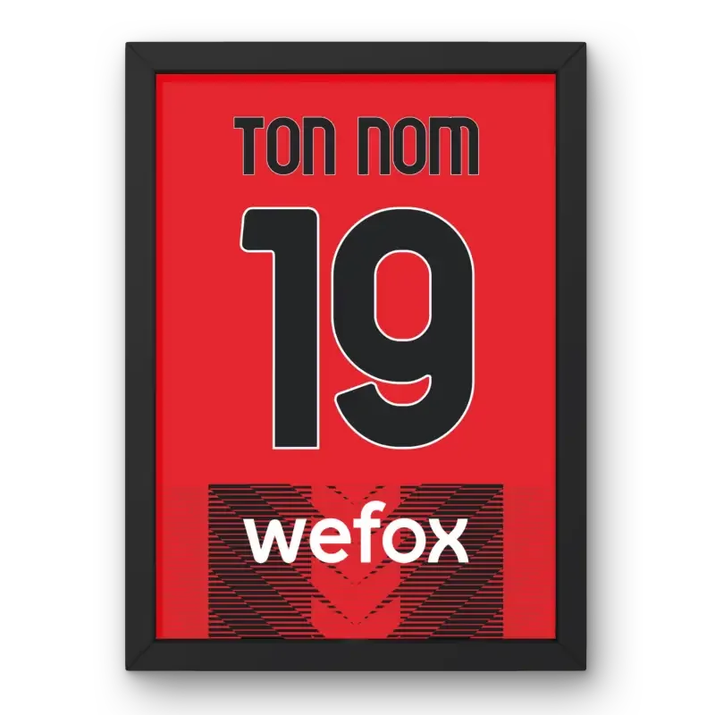 Affiche AC Milan Domicile 2023-2024 – Affiche encadrée personnalisée - Cadre Perso