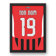 Affiche AC Milan Domicile 2024-2025 – Affiche encadrée personnalisée - Cadre Perso