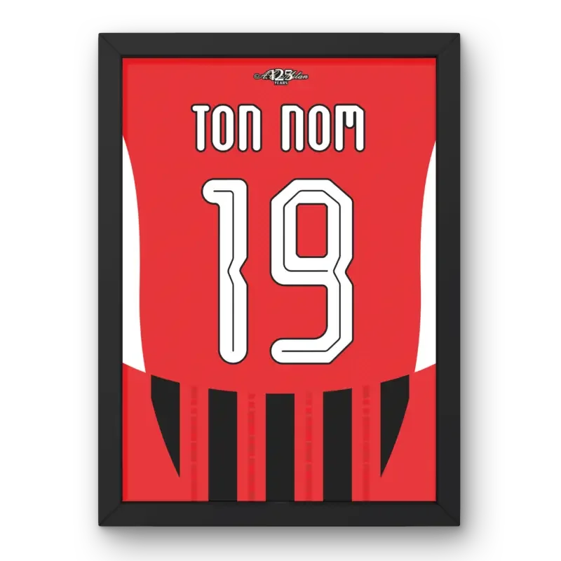 Affiche AC Milan Domicile 2024-2025 – Affiche encadrée personnalisée - Cadre Perso