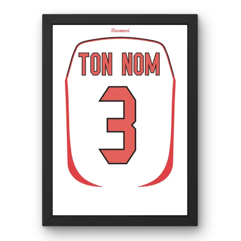 Affiche AC Milan Extérieur 2006 – Affiche encadrée personnalisée - Cadre Perso
