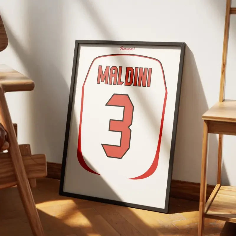 Affiche AC Milan Extérieur 2006 – Affiche encadrée personnalisée - Cadre Perso
