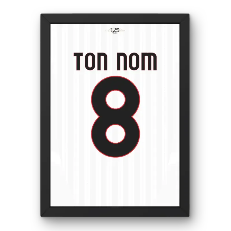 Affiche AC Milan Extérieur 2024-2025 – Affiche encadrée personnalisée - Cadre Perso