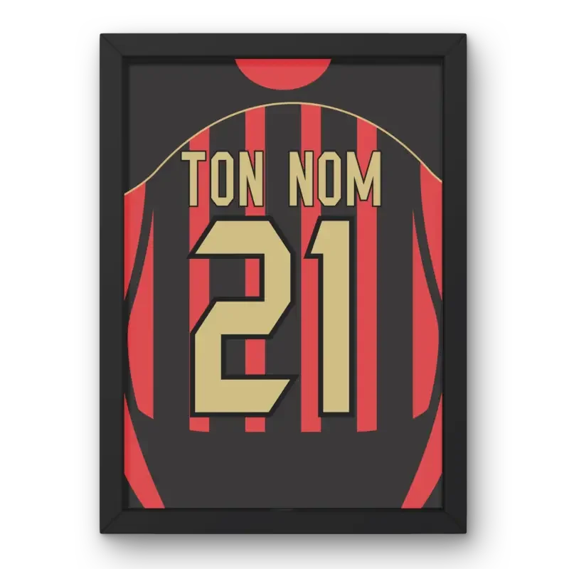 Affiche AC Milan Domicile 2006 – Affiche encadrée personnalisée - Cadre Perso