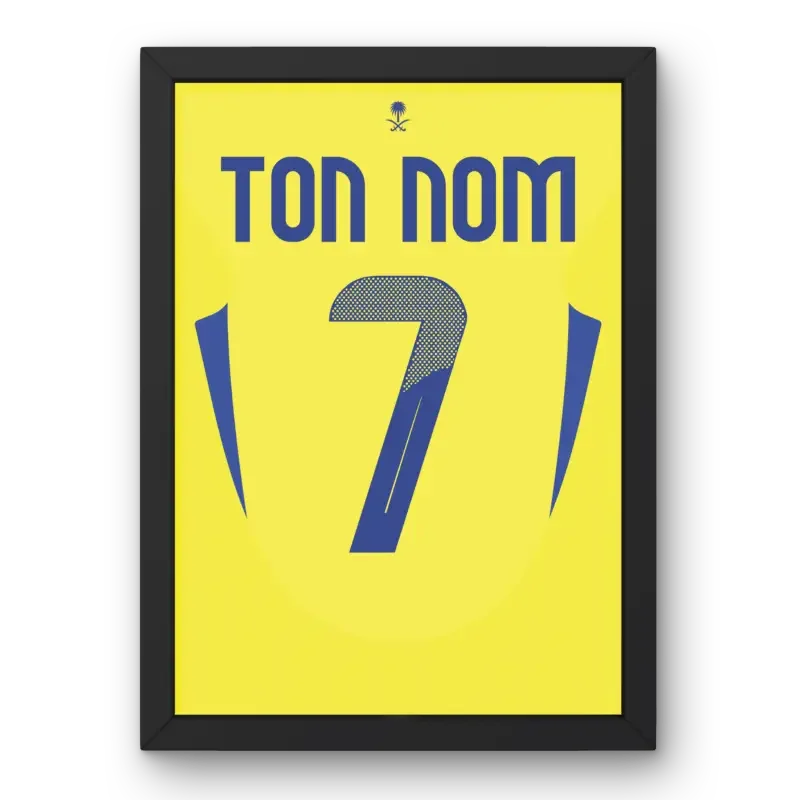 Affiche Al-Nassr Domicile 2024-2025 – Affiche encadrée personnalisée - Cadre Perso