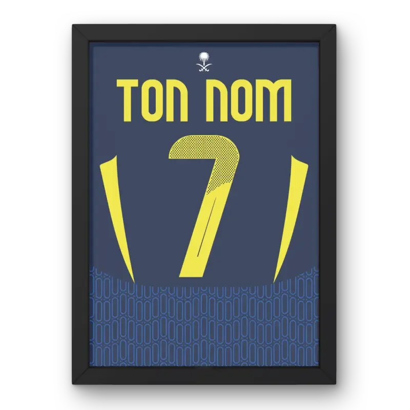 Affiche Al-Nassr Extérieur 2024-2025 – Affiche encadrée personnalisée - Cadre Perso