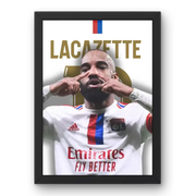 Affiche Alexandre Lacazette - L'Incontournable de l'OL – Affiche encadrée personnalisée - Cadre Perso