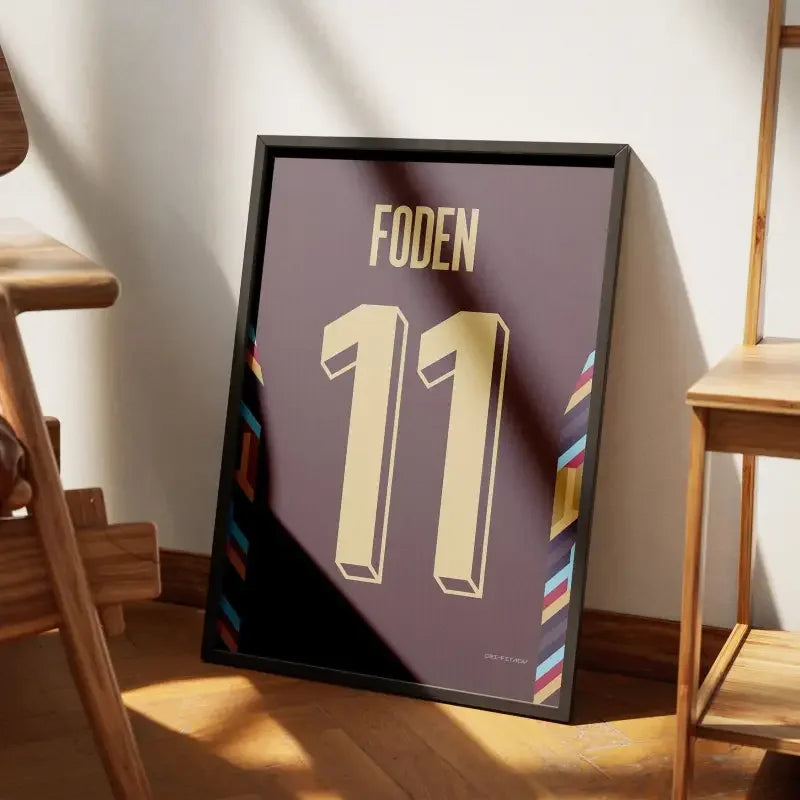 Affiche Angleterre Extérieur Euro 2024 – Affiche encadrée personnalisée - Cadre Perso