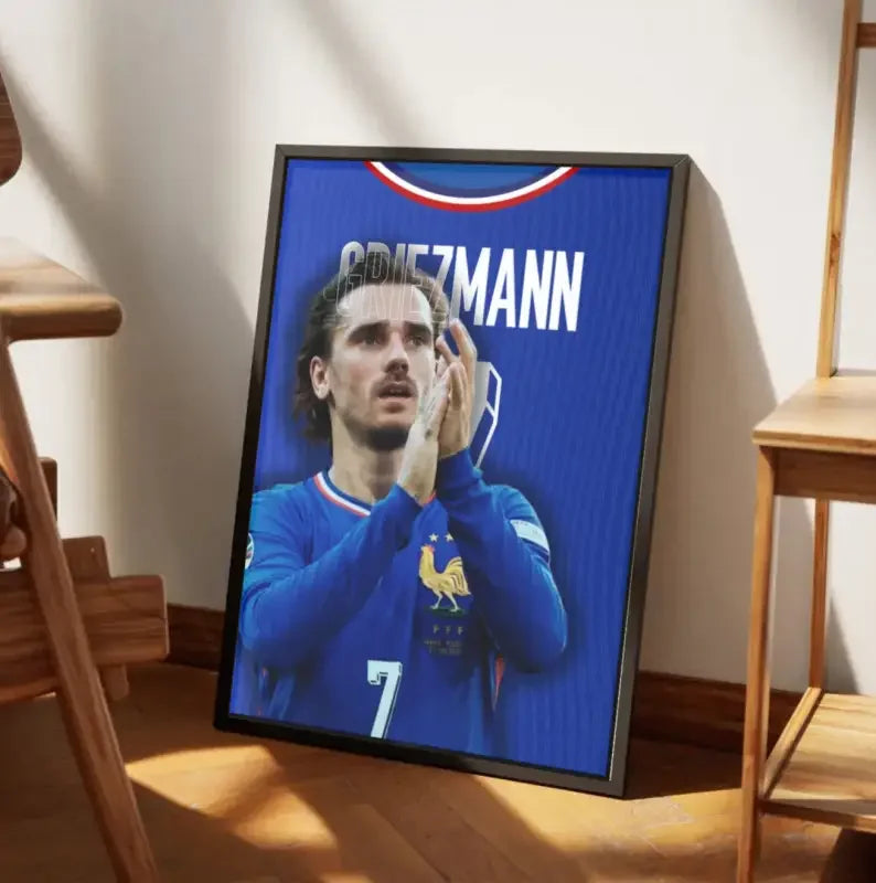Affiche Antoine Griezmann - Équipe de France – Affiche encadrée personnalisée - Cadre Perso