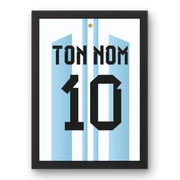 Affiche Argentine Domicile Coupe du Monde 2022 – Affiche encadrée personnalisée - Cadre Perso