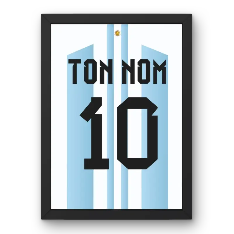 Affiche Argentine Domicile Coupe du Monde 2022 – Affiche encadrée personnalisée - Cadre Perso