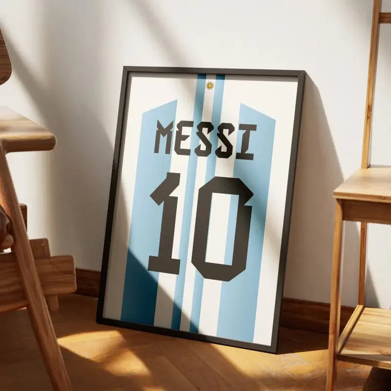 Affiche Argentine Domicile Coupe du Monde 2022 – Affiche encadrée personnalisée - Cadre Perso