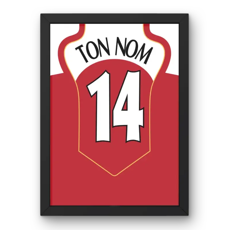 Affiche Arsenal Domicile 2004-2005 – Affiche encadrée personnalisée - Cadre Perso
