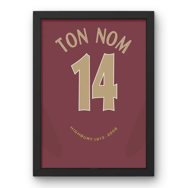 Affiche Arsenal Domicile 2005-2006 – Affiche encadrée personnalisée - Cadre Perso