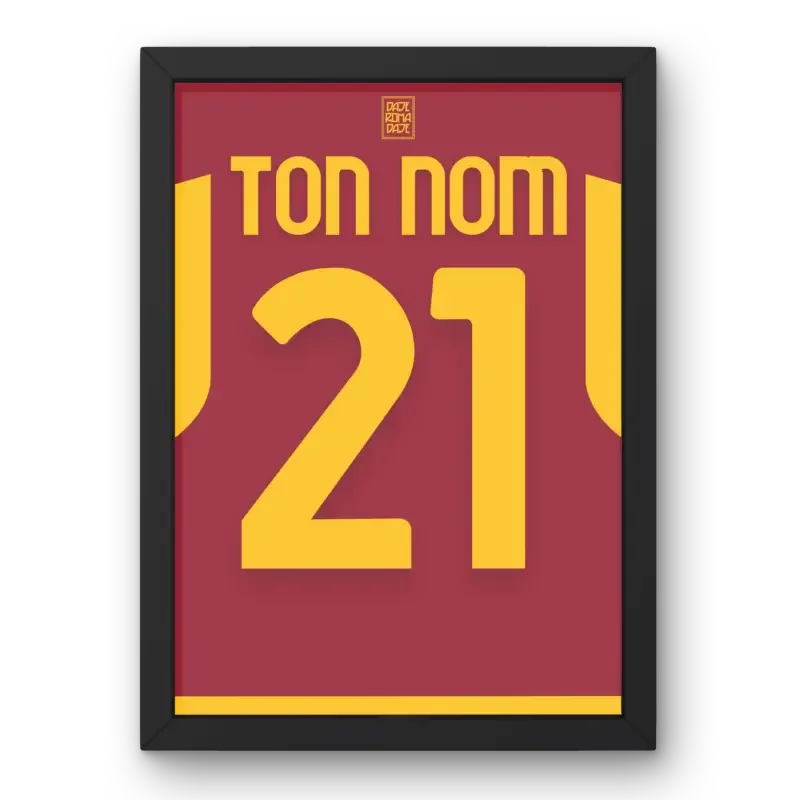 Affiche AS Roma Domicile 2023-2024 – Affiche encadrée personnalisée - Cadre Perso