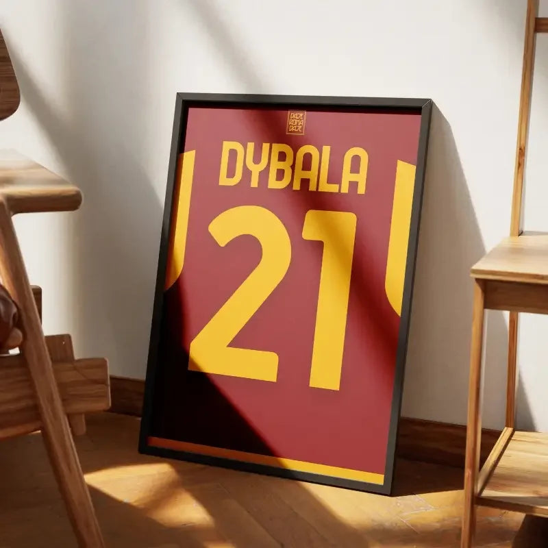Affiche AS Roma Domicile 2023-2024 – Affiche encadrée personnalisée - Cadre Perso