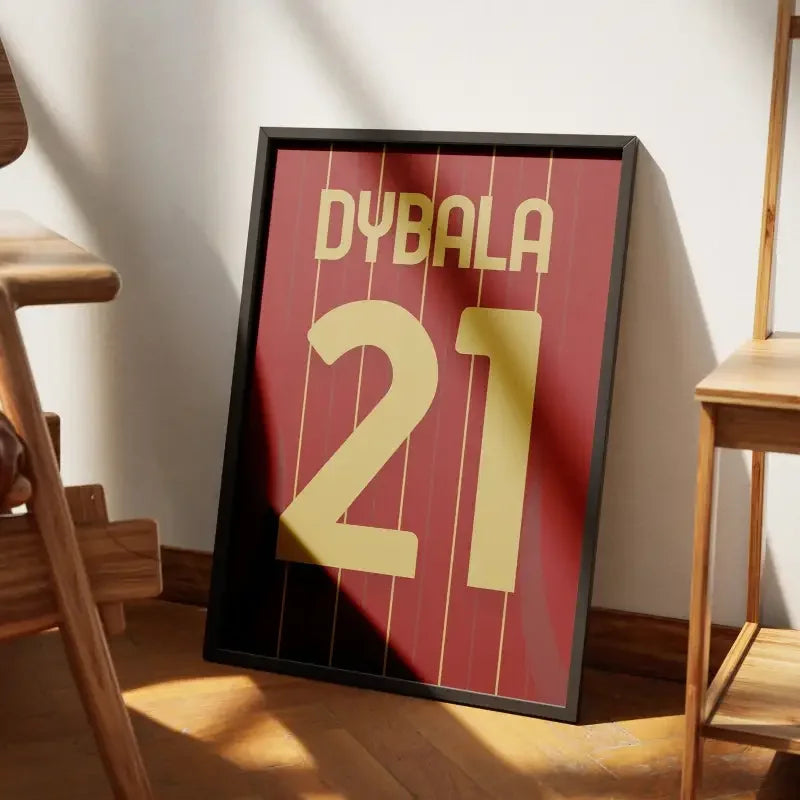 Affiche AS Roma Domicile 2024-2025 – Affiche encadrée personnalisée - Cadre Perso