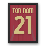 Affiche AS Roma Domicile 2024-2025 – Affiche encadrée personnalisée - Cadre Perso